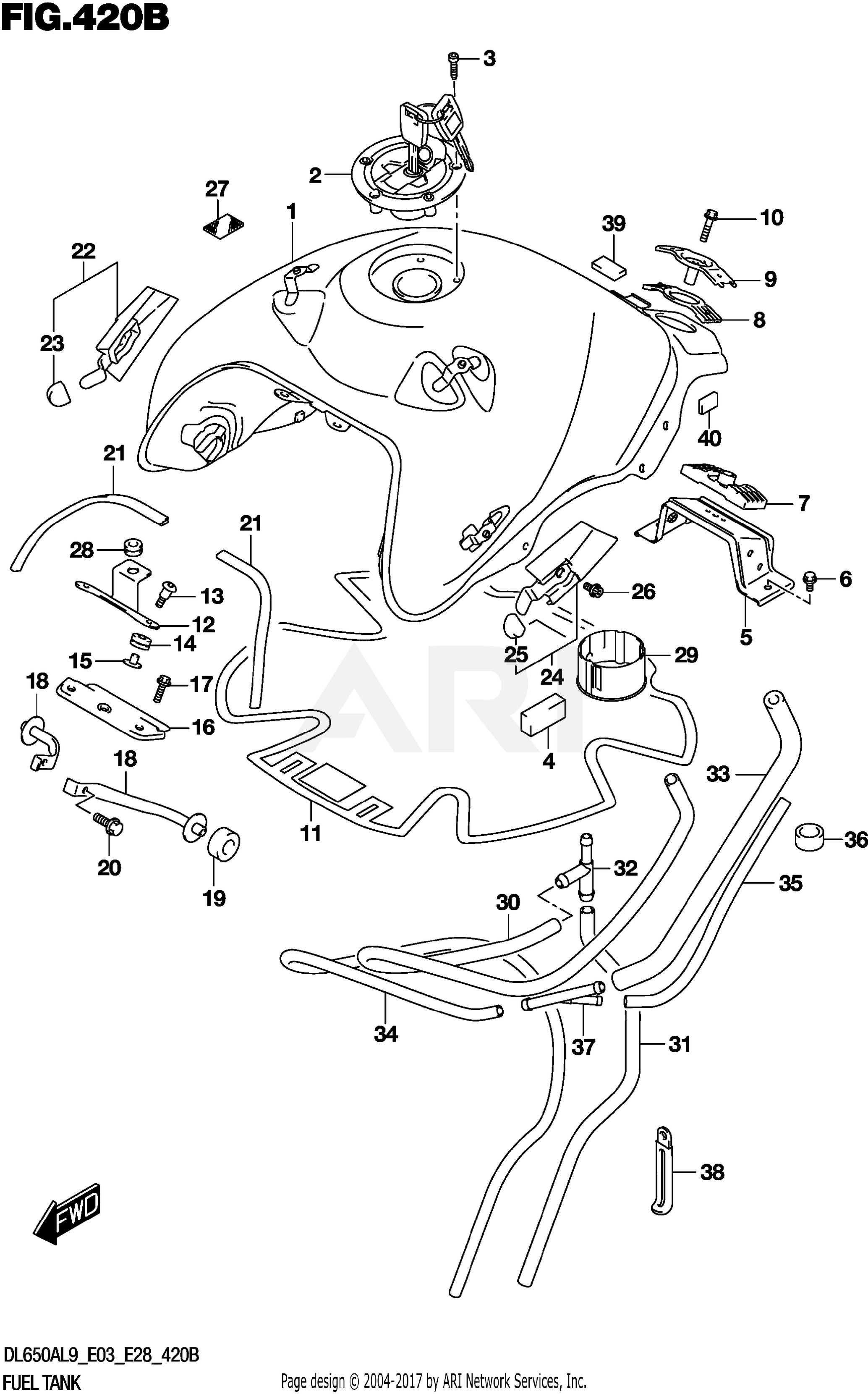 FUEL TANK (DL650A:E03,E28)