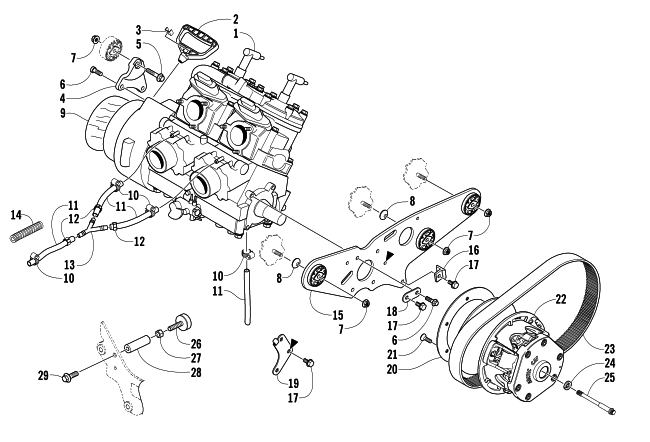 ENGINE AND RELATED PARTS