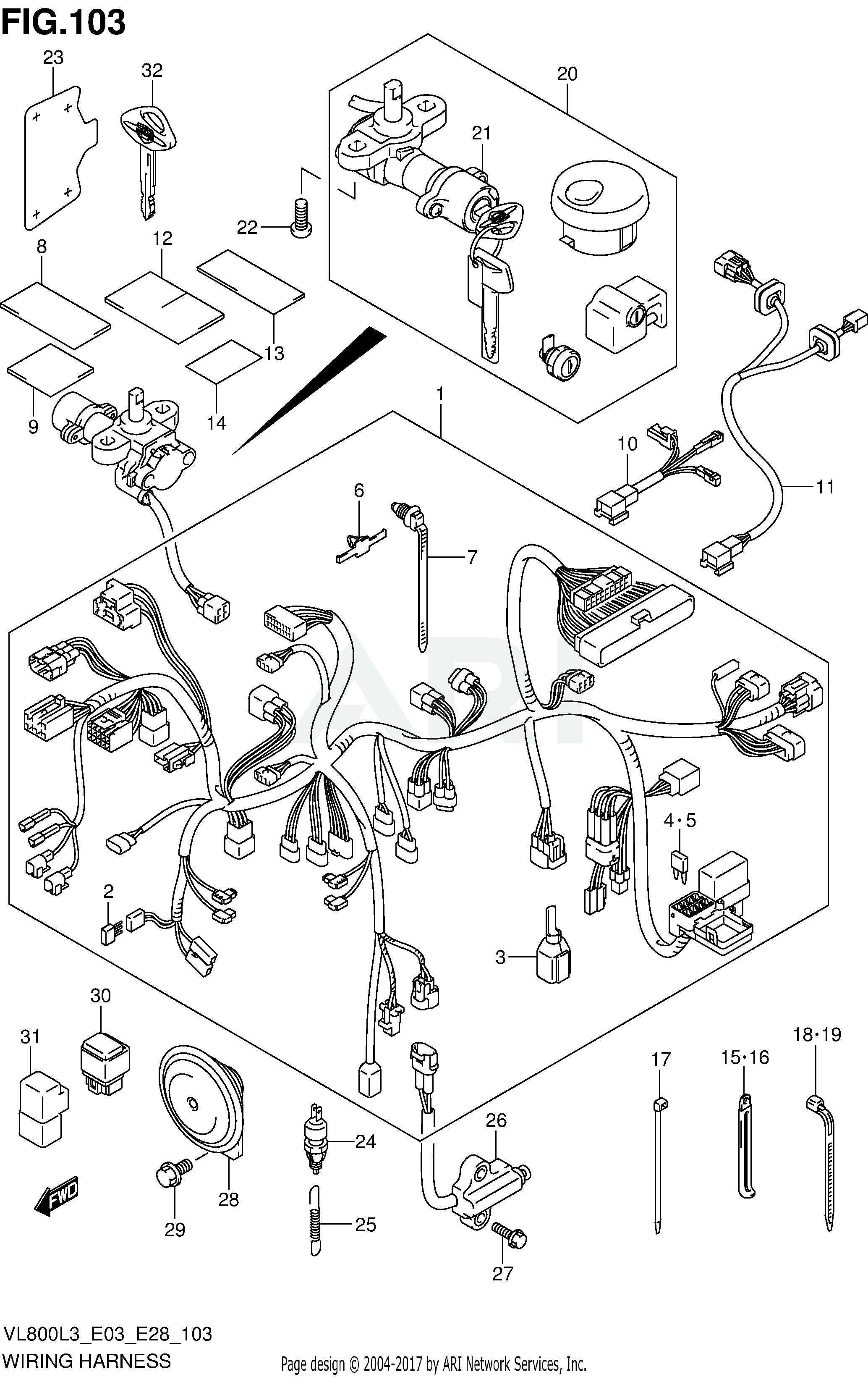 WIRING HARNESS (VL800TL3 E03)