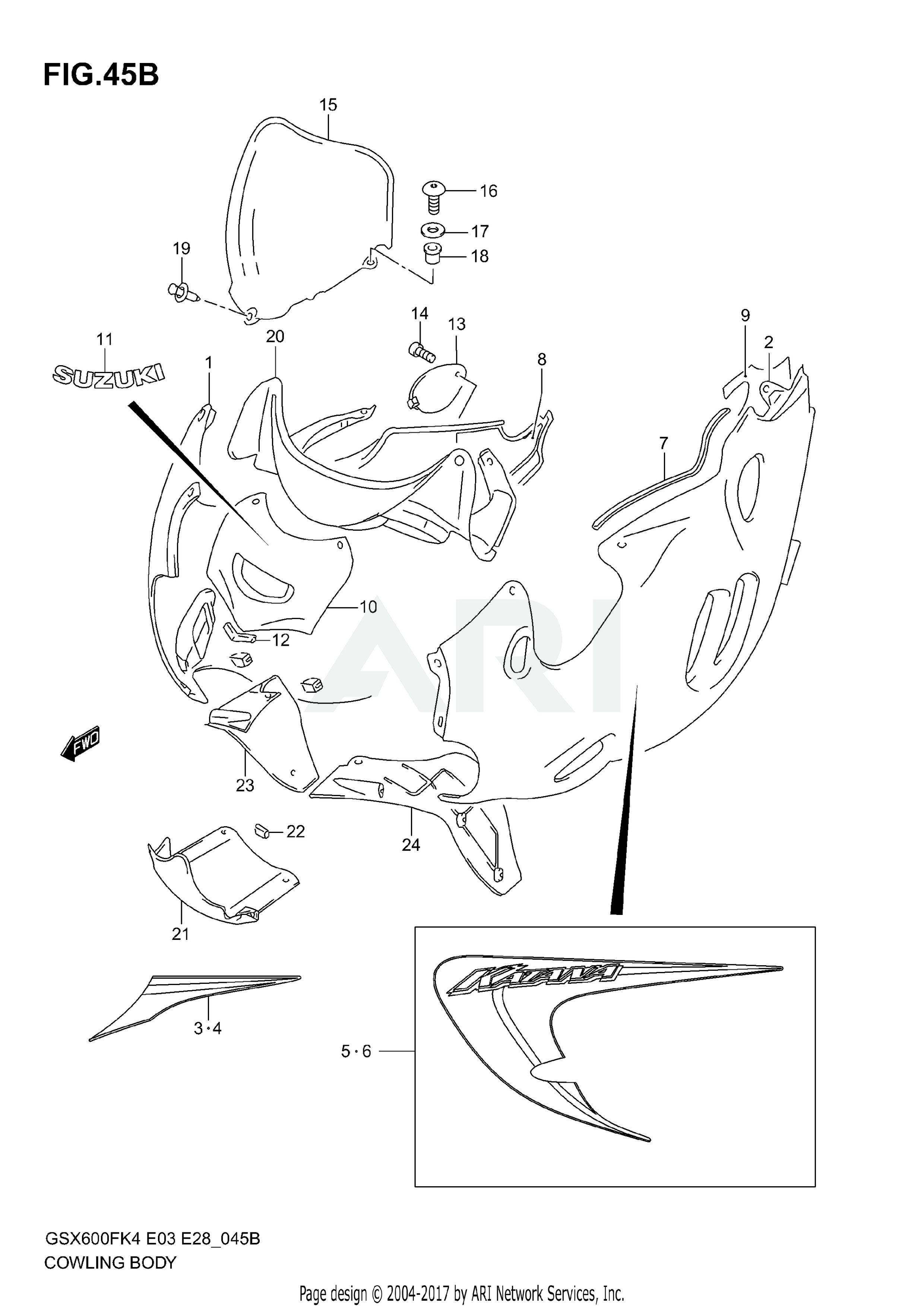 COWLING BODY (MODEL K6)