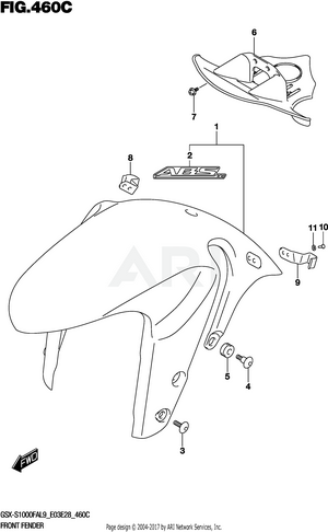 FRONT FENDER (GSX-S1000FAL9 E33)