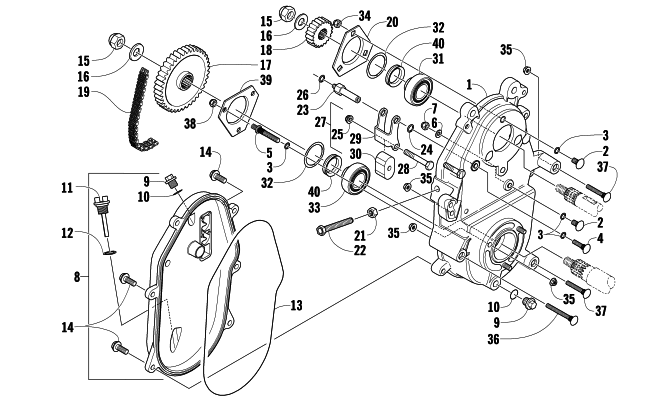 DRIVE/DROPCASE ASSEMBLY