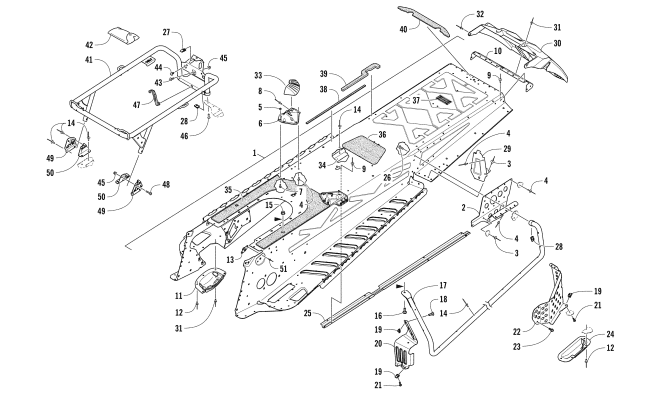 TUNNEL AND REAR RACK ASSEMBLY