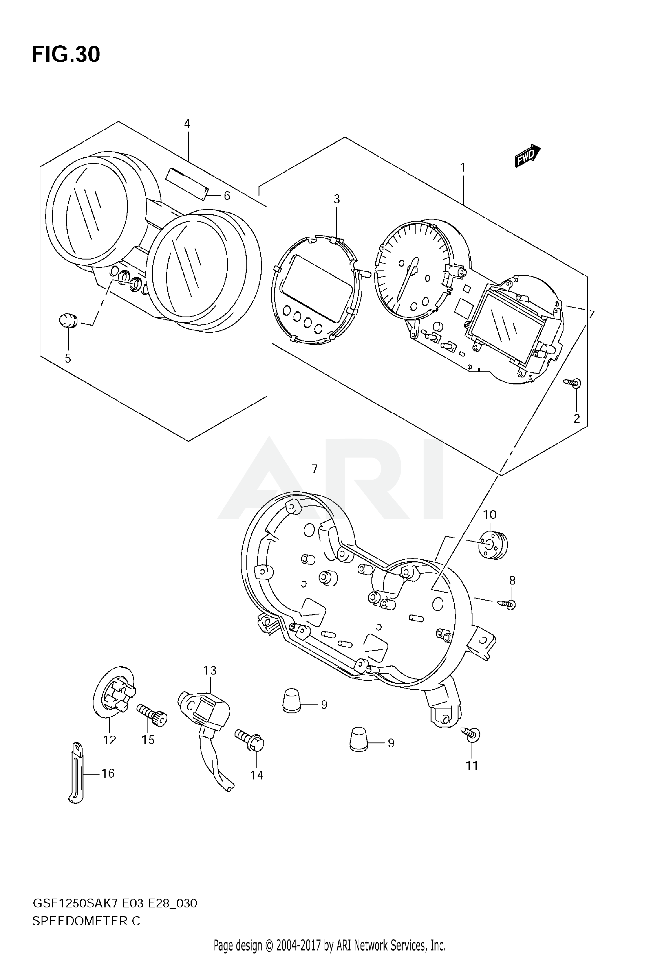 SPEEDOMETER (GSF1250SAK7/SAK8/SAK9)