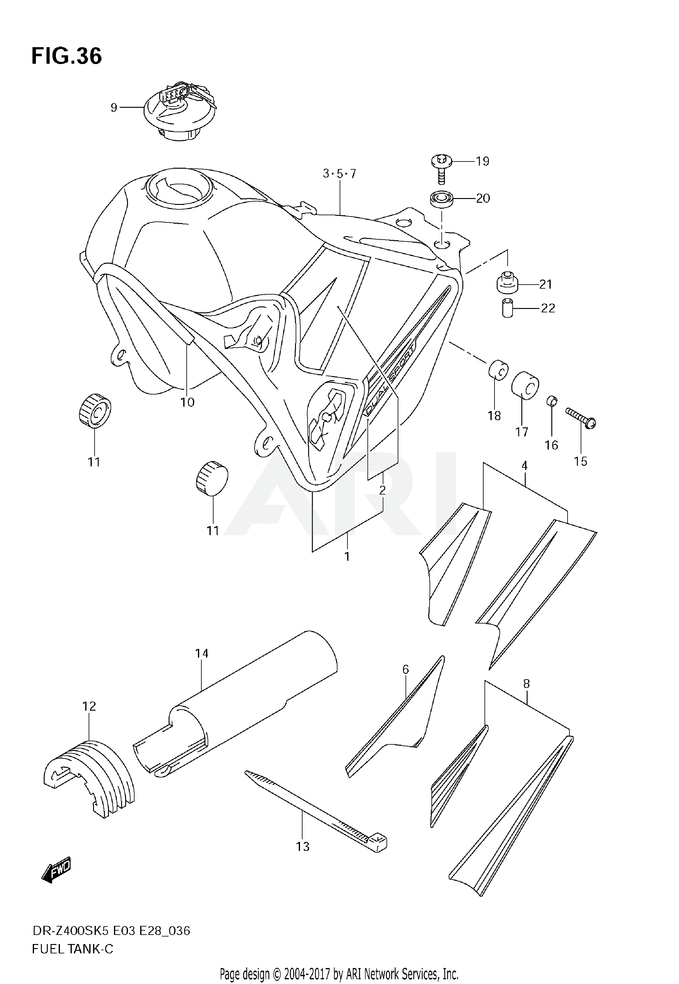 FUEL TANK (MODEL K5/K6/K7/K8)