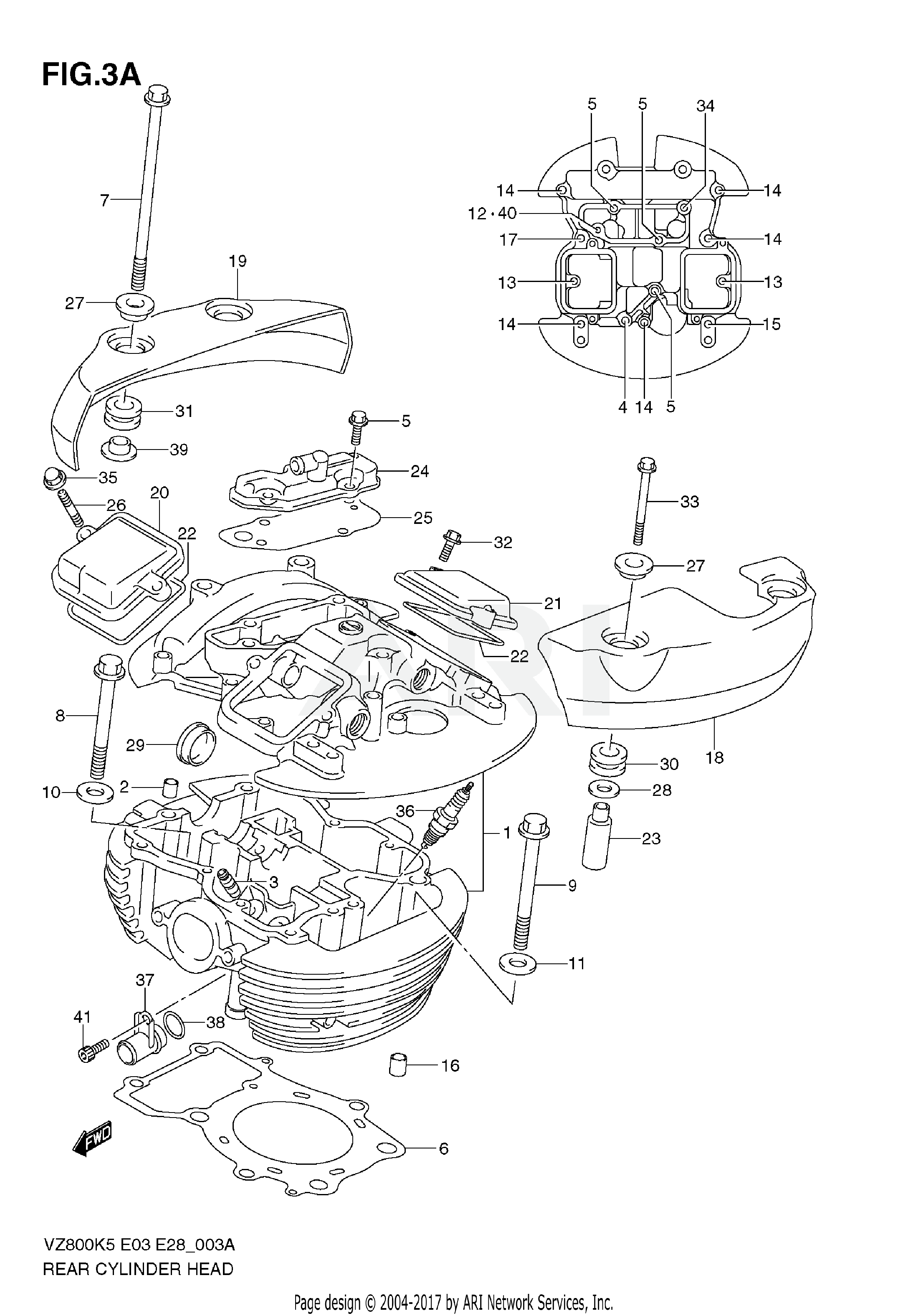 REAR CYLINDER HEAD (MODEL K9)