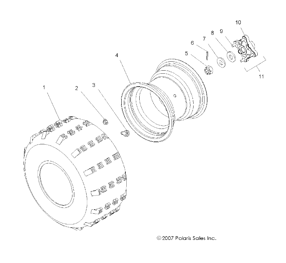 WHEELS, REAR - A10GJ45AA (49ATVWHEELREAR08OUT525S)