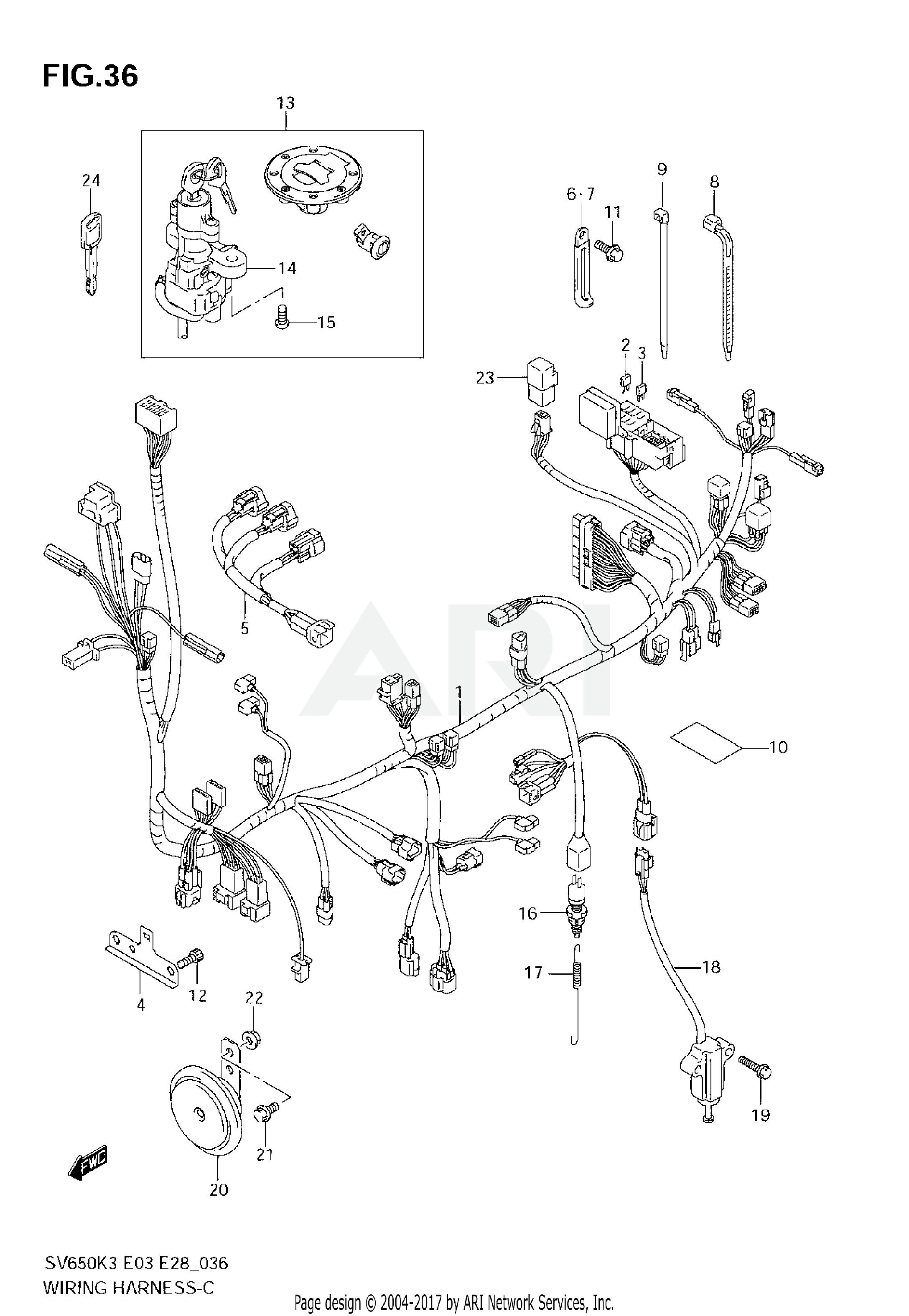 WIRING HARNESS (SV650K3/K4)