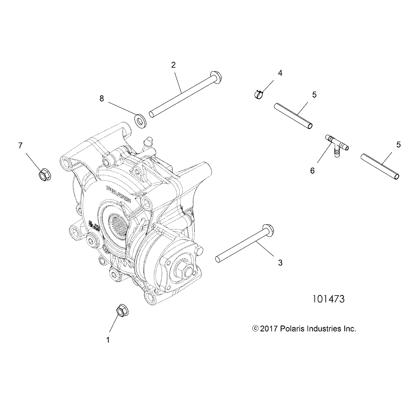 DRIVE TRAIN, GEARCASE MOUNTING, REAR - A18SVS95FR