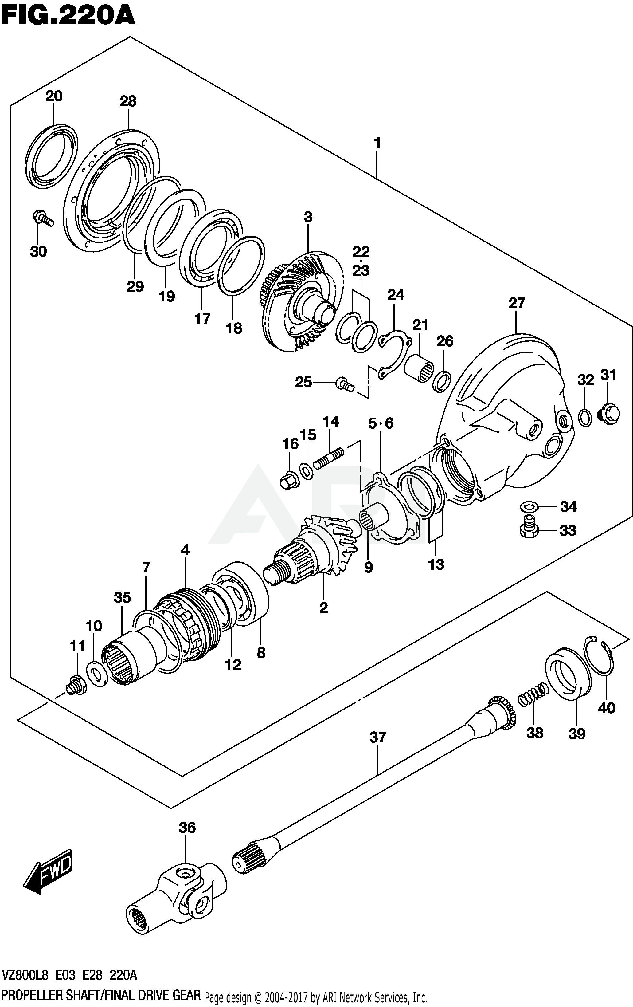 PROPELLER SHAFT/FINAL DRIVE GEAR