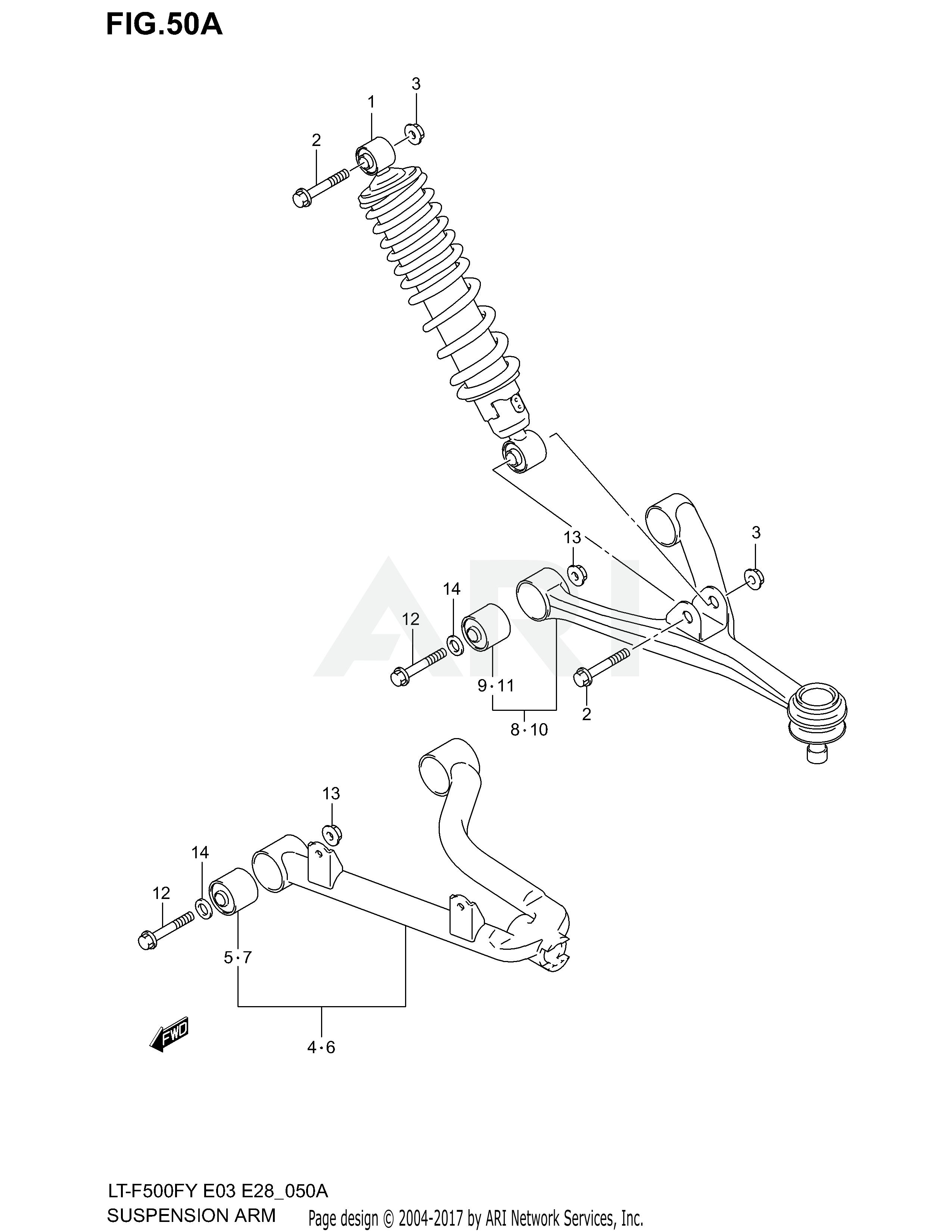 SUSPENSION ARM (MODEL Y/K1/K2)