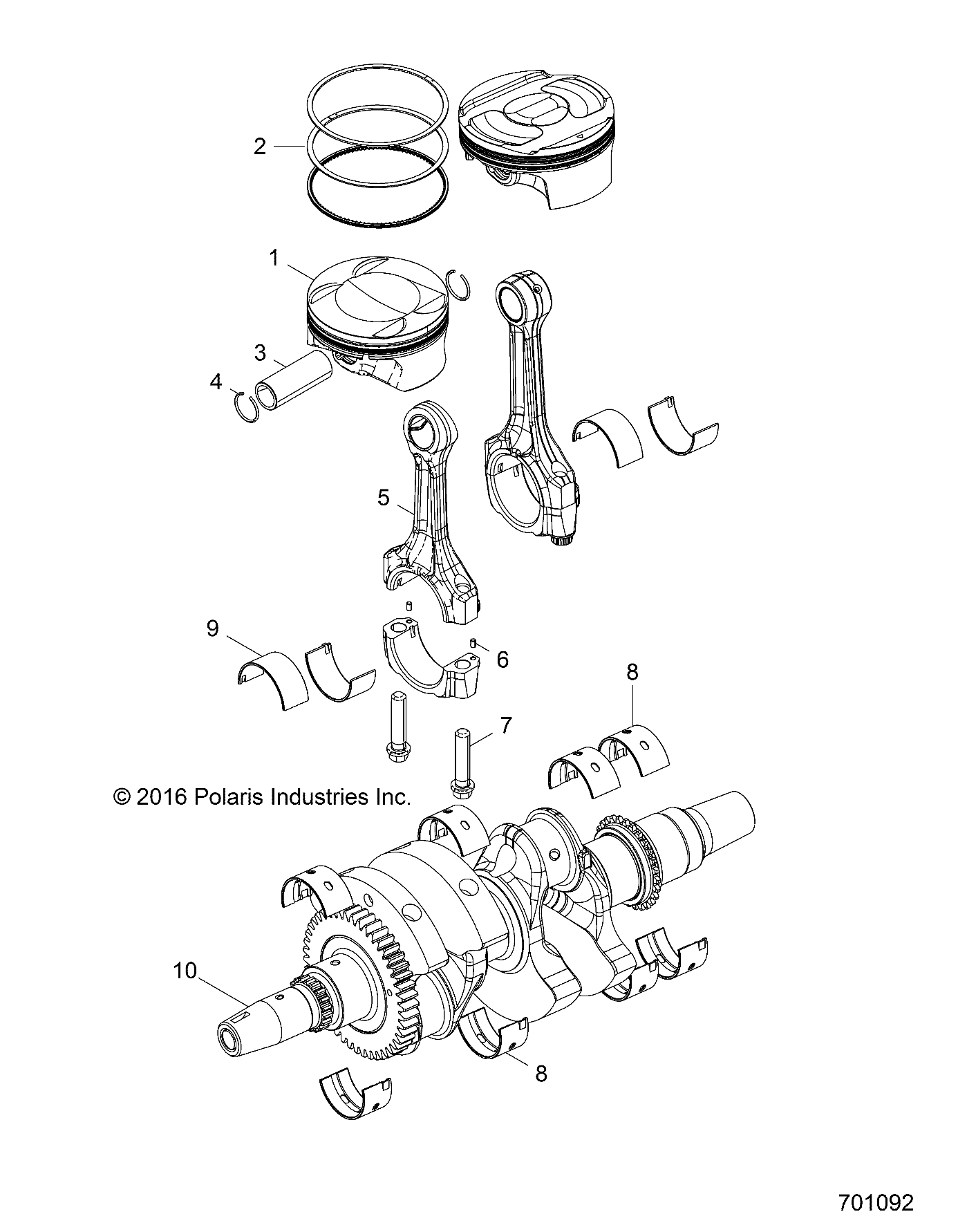 ENGINE, CRANKSHAFT and PISTON - Z18VAS87CM (701092)