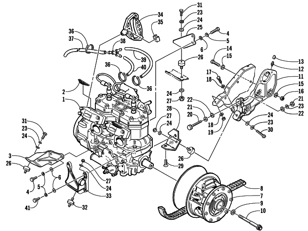 ENGINE AND RELATED PARTS