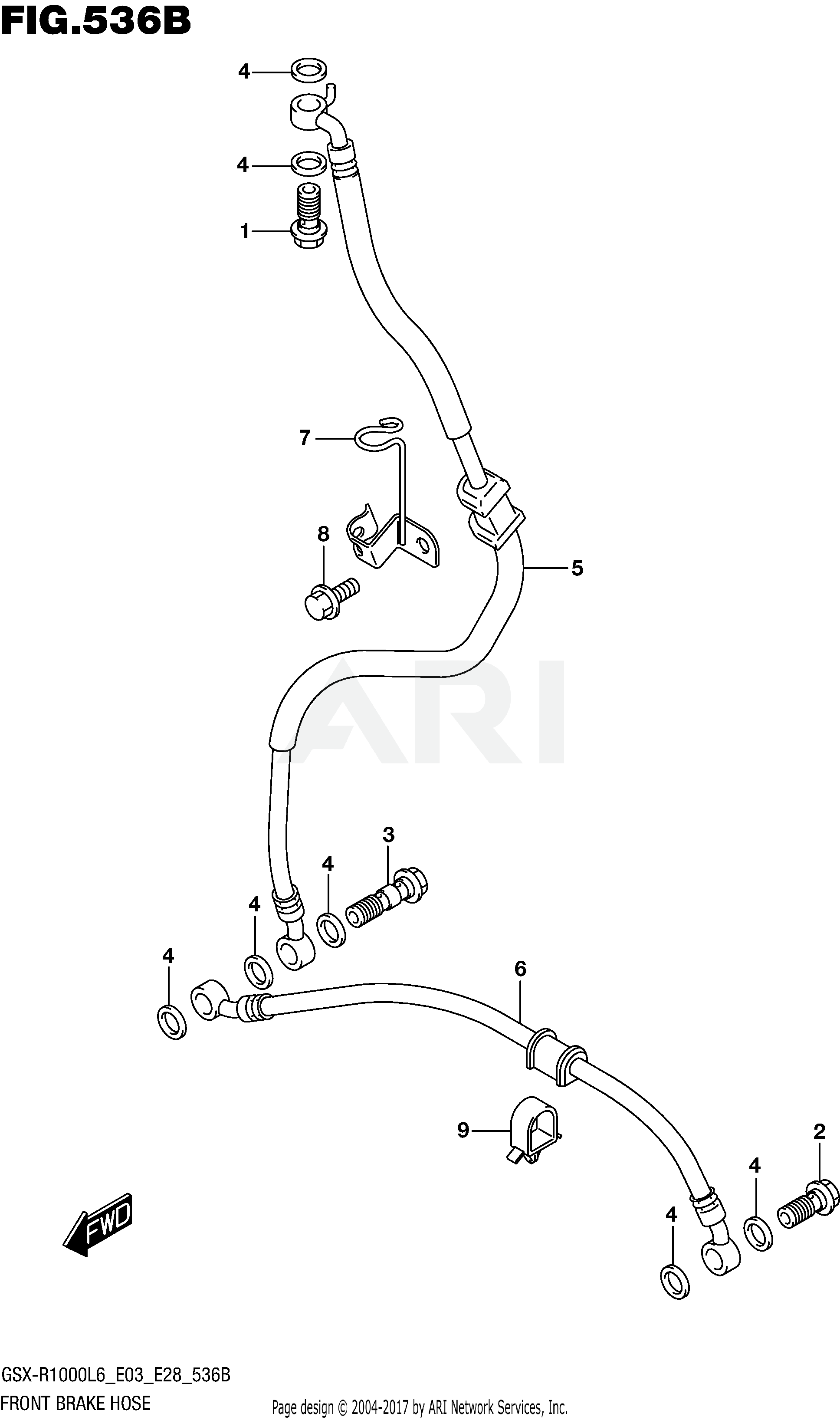 FRONT BRAKE HOSE (GSX-R1000L6 E28)