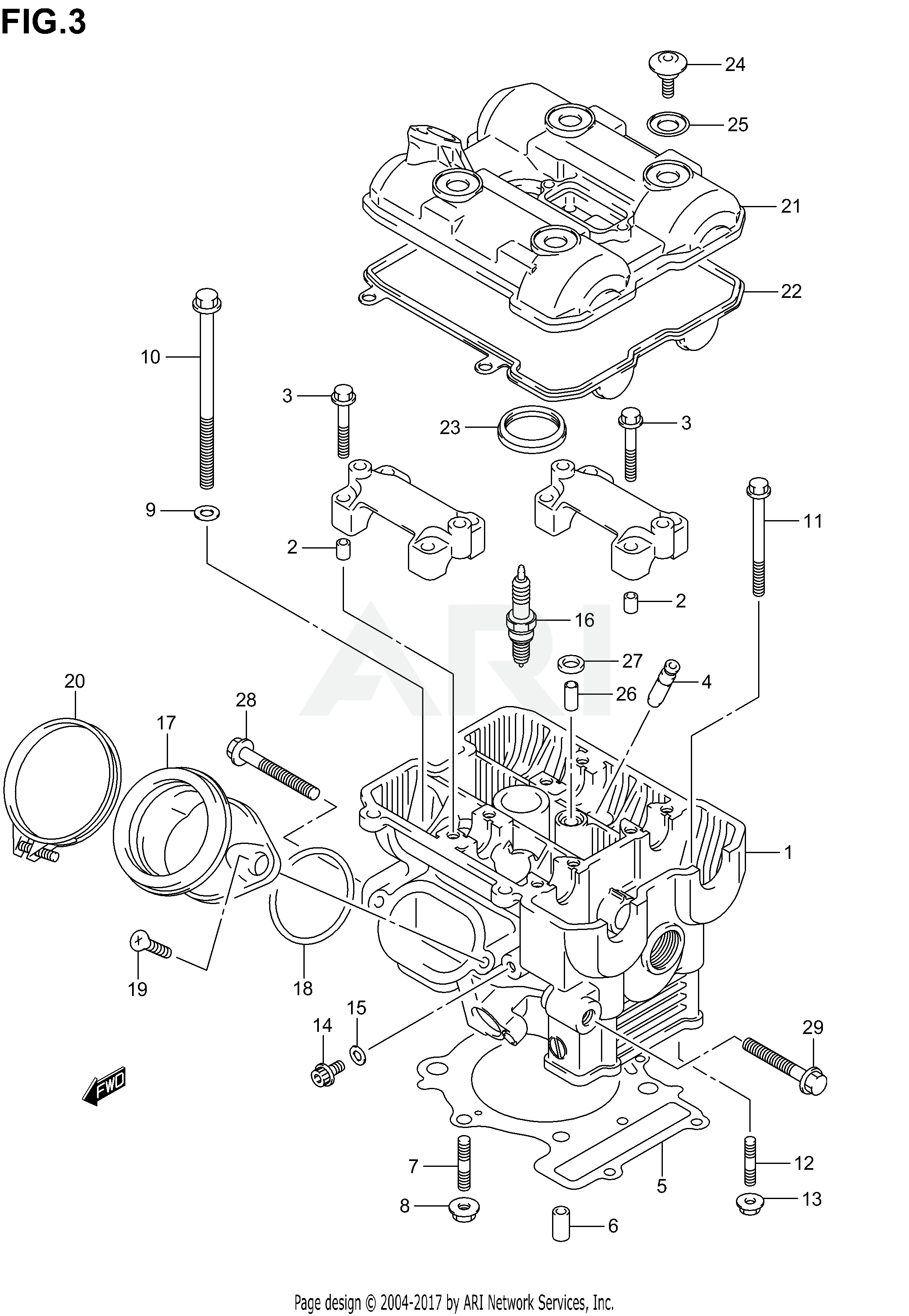 REAR CYLINDER HEAD