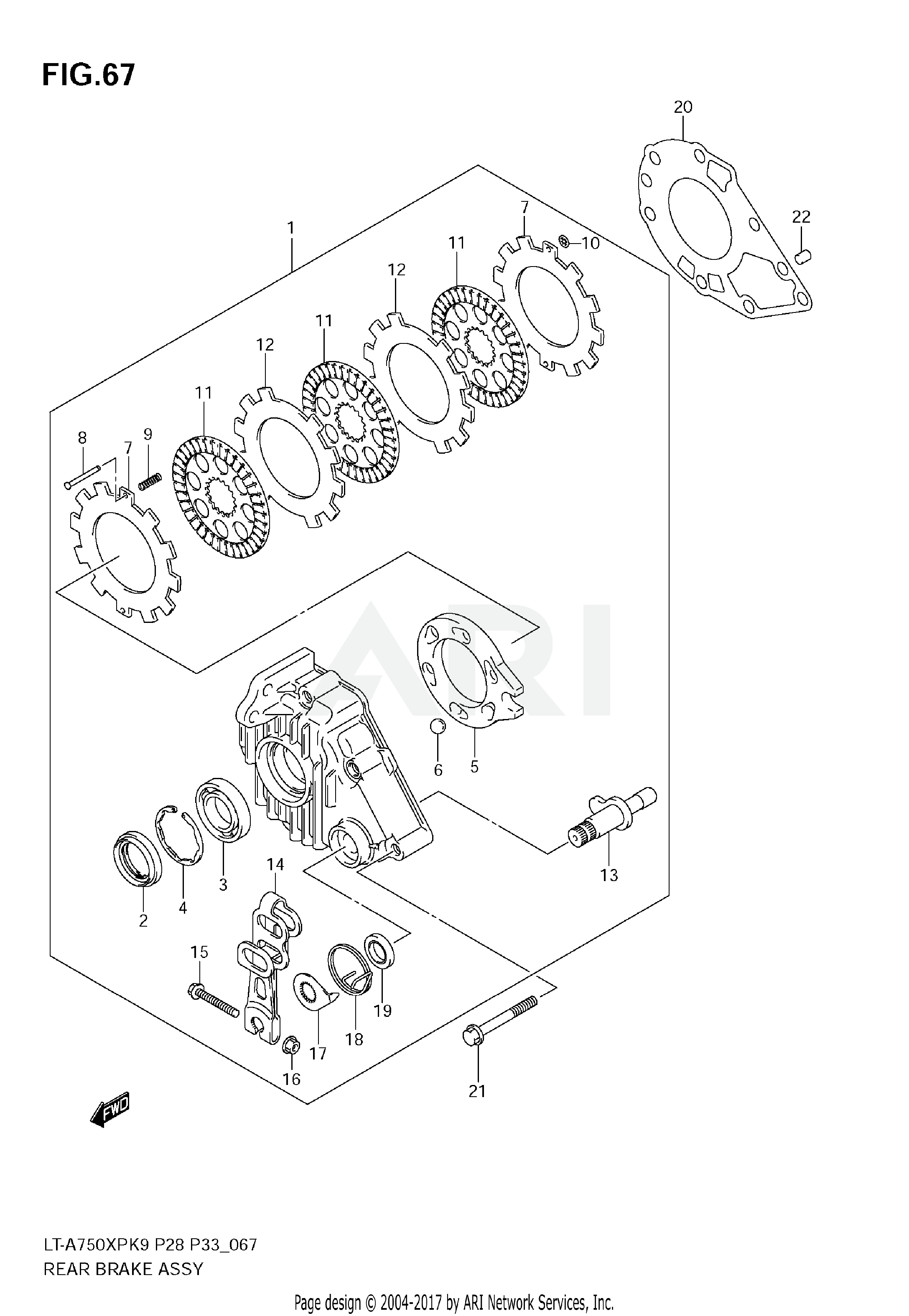 REAR BRAKE ASSY