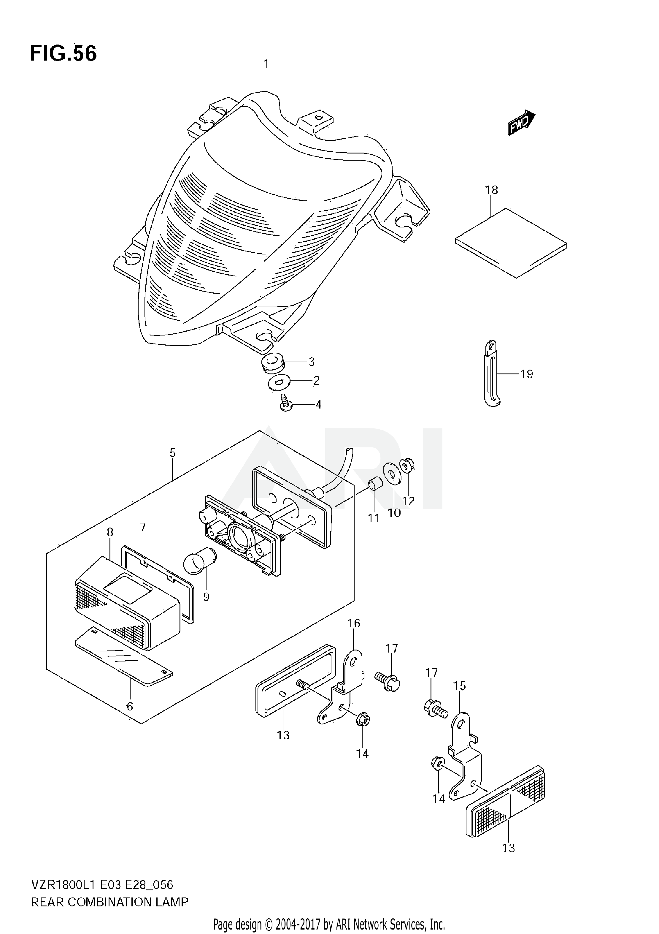 REAR COMBINATION LAMP (VZR1800 L1 E33)