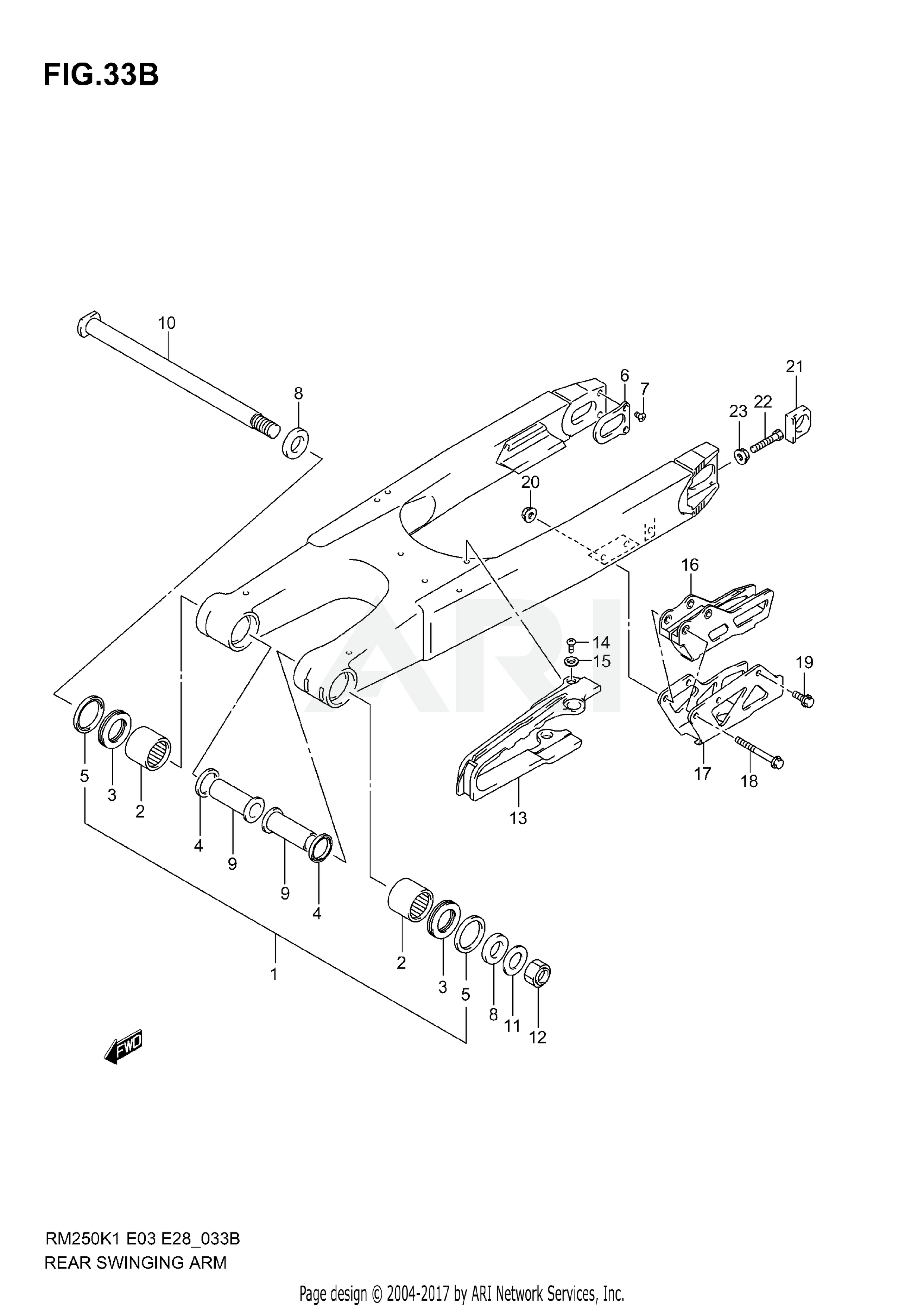 REAR SWINGING ARM (MODEL K5/K6)