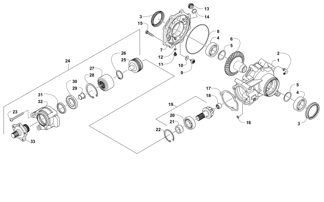 REAR DRIVE GEARCASE ASSEMBLY