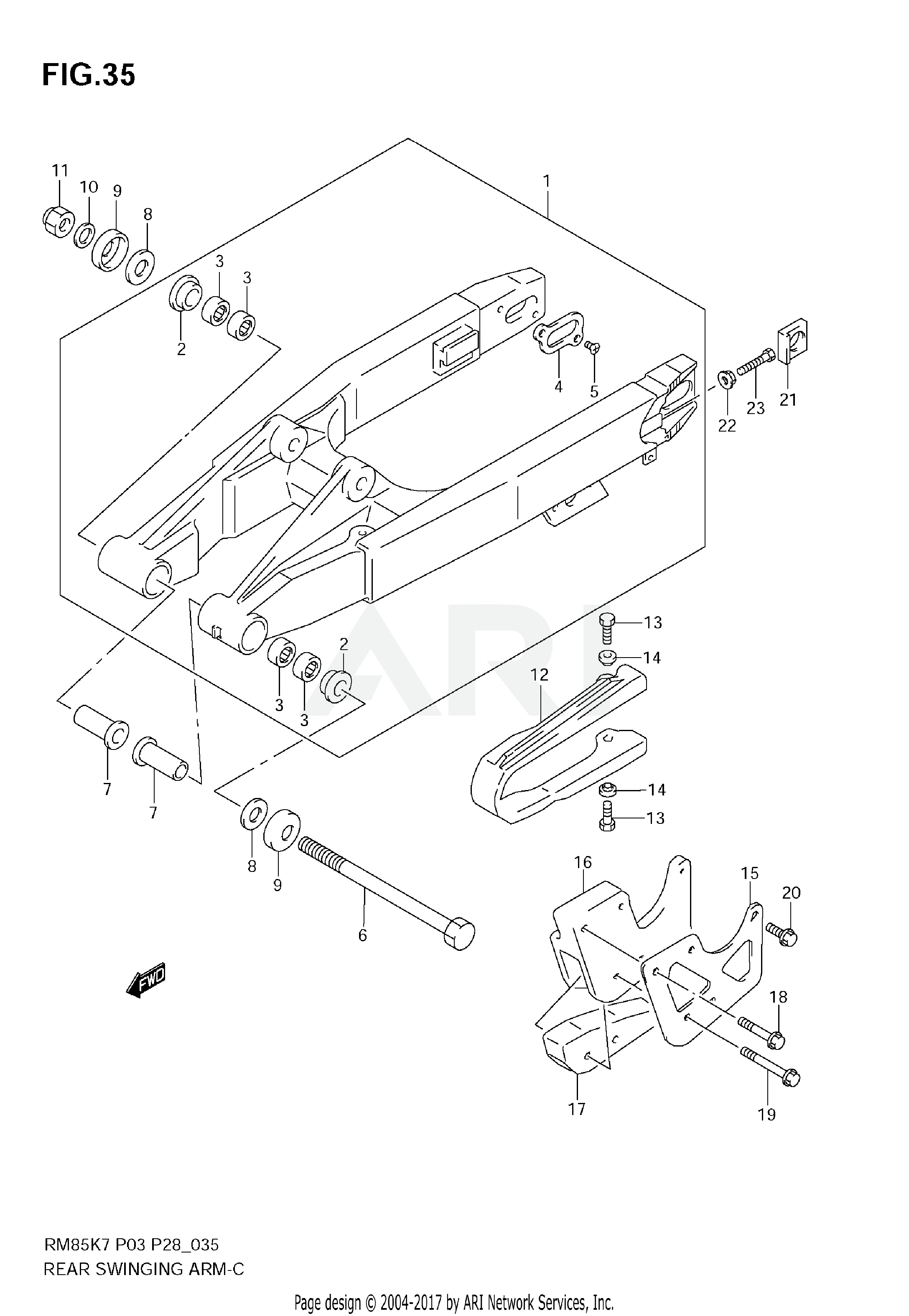 REAR SWINGING ARM