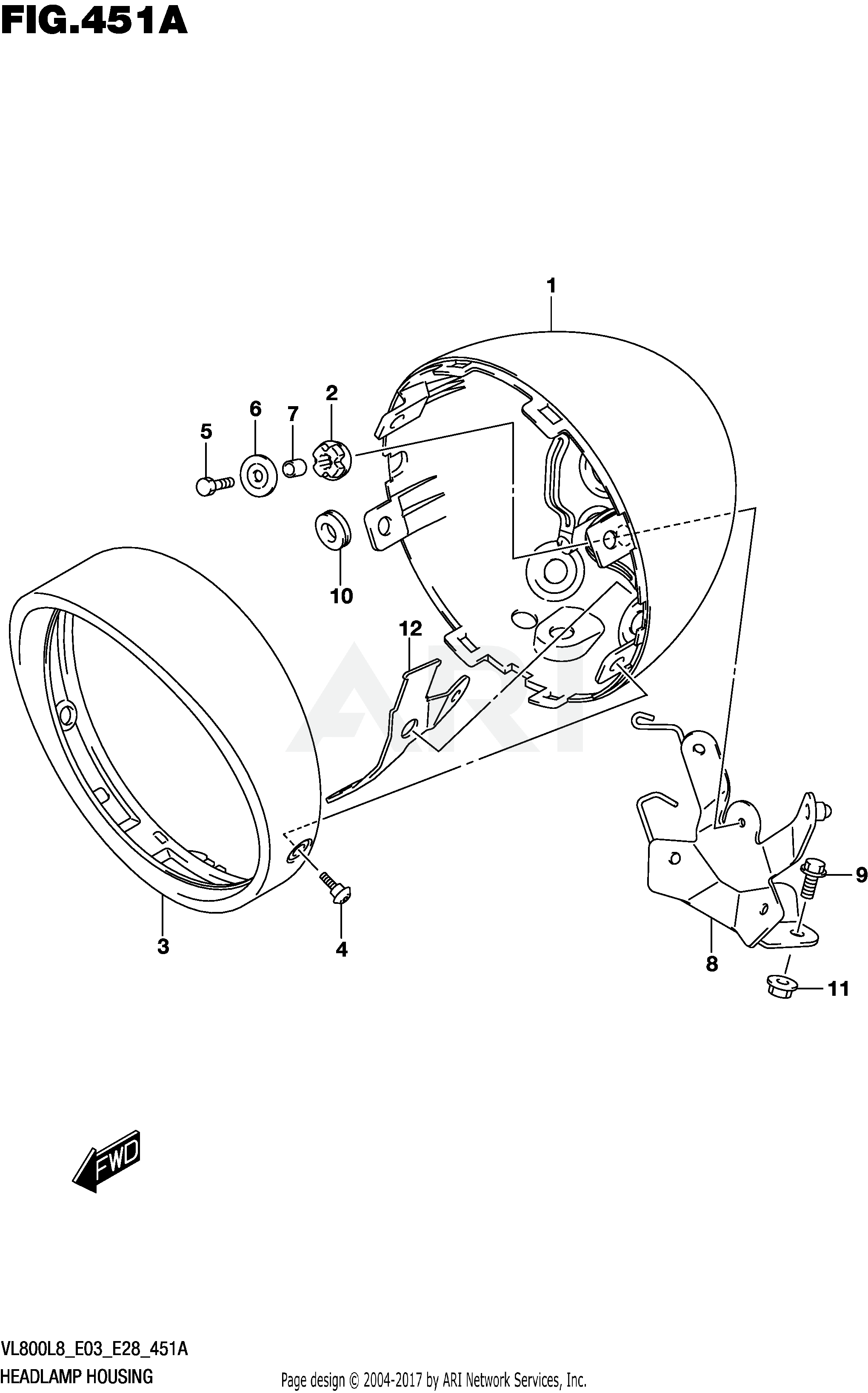 HEADLAMP HOUSING