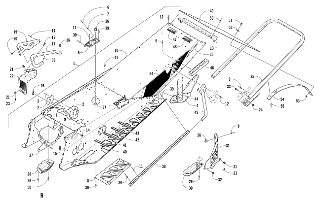 TUNNEL, REAR BUMPER, AND SNOWFLAP ASSEMBLY