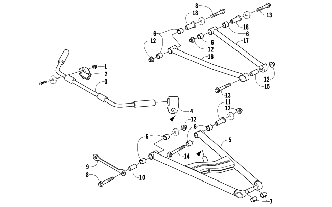 A-ARM AND SWAY BAR ASSEMBLY