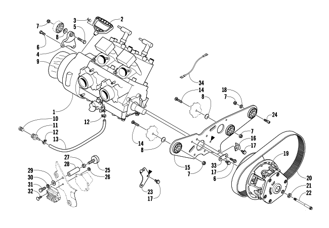 ENGINE AND RELATED PARTS