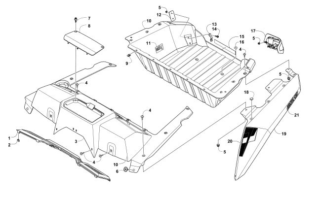 CARGO BOX AND TAILLIGHT ASSEMBLY