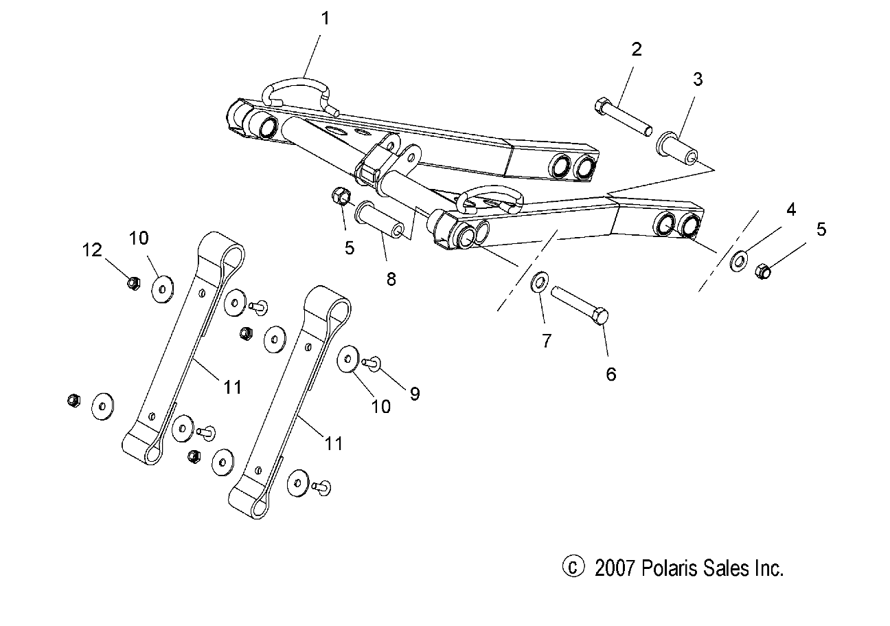 SUSPENSION, TORQUE ARM, FRONT - S09MX6JS/JE (49SNOWFTA08600IQ)