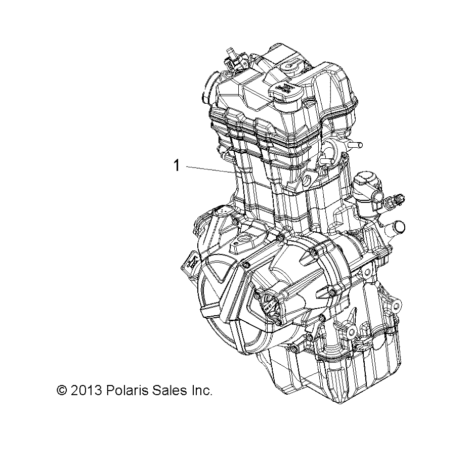 ENGINE, LONG BLOCK - A14BH33AJ (49ATVLB14SP325)