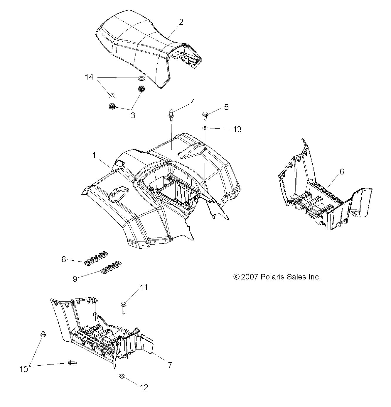 BODY, REAR CAB and SEAT - A08LB27AA (49ATVCABRR08SP300)