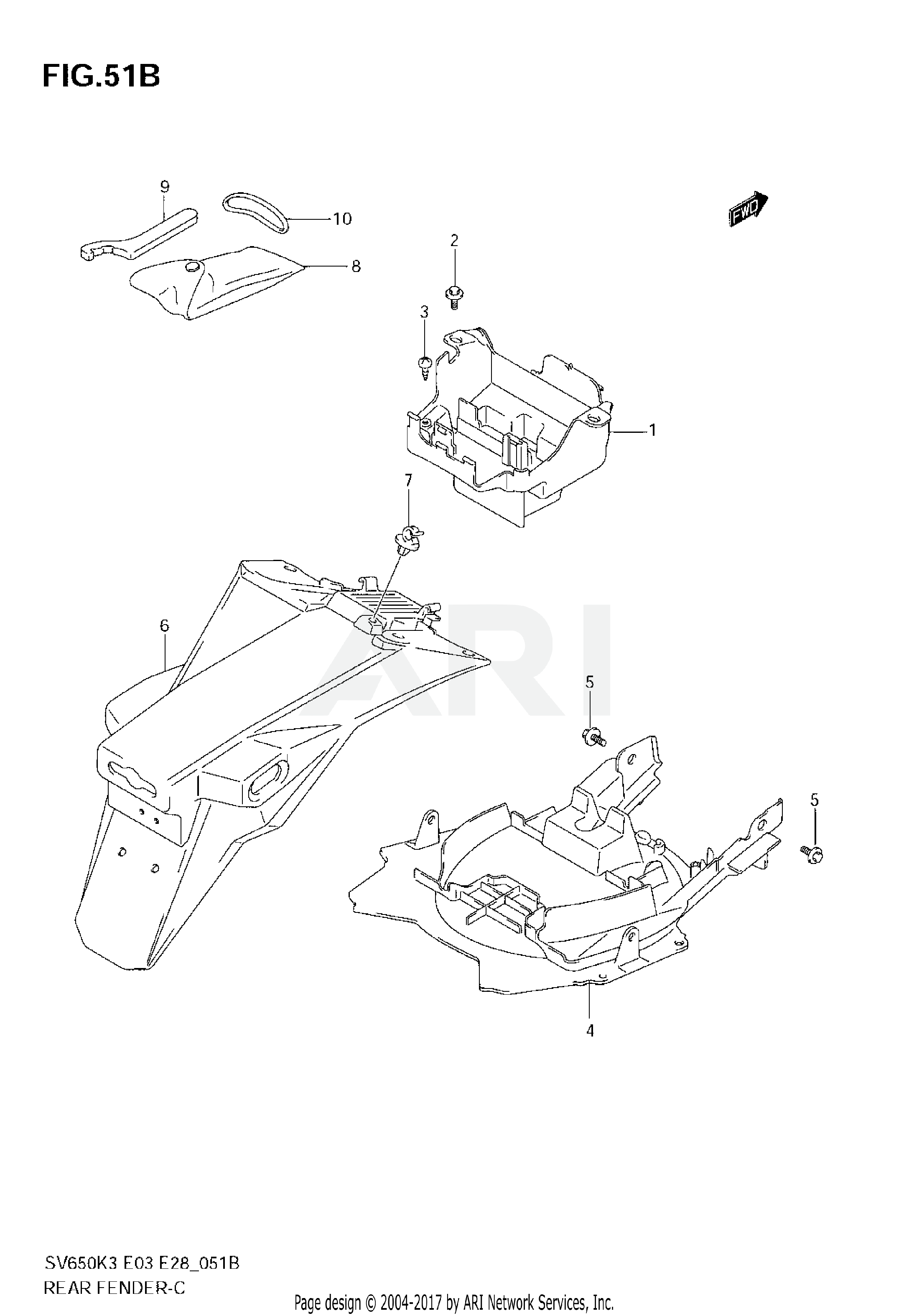 REAR FENDER (WITH ABS)