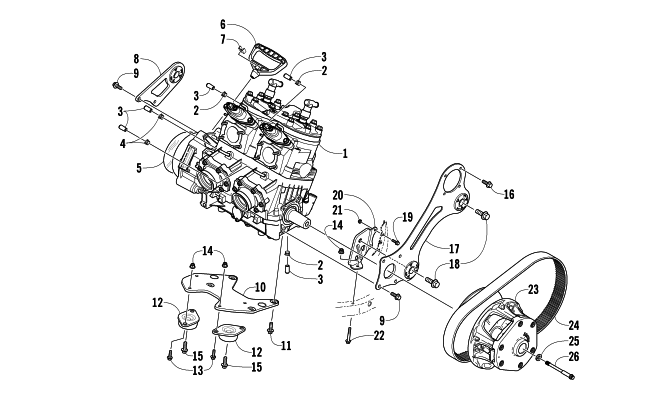 ENGINE AND RELATED PARTS