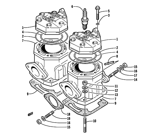 CYLINDER AND HEAD ASSEMBLY