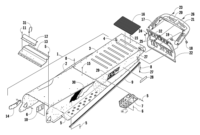 TUNNEL AND REAR BUMPER