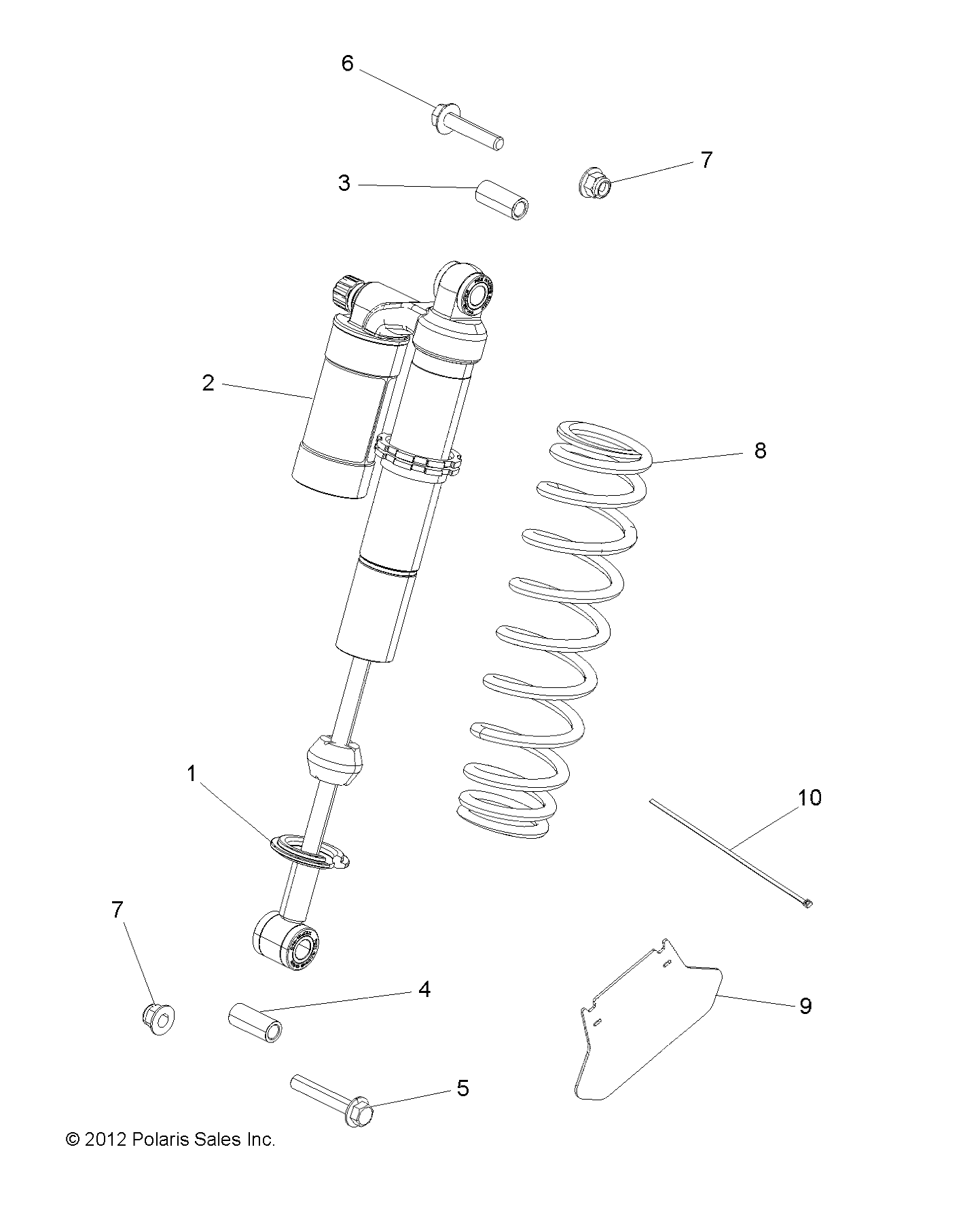 SUSPENSION, SHOCK, REAR, MOUNTING - A13GH8EFK (49ATVSHOCKMTG7043856)