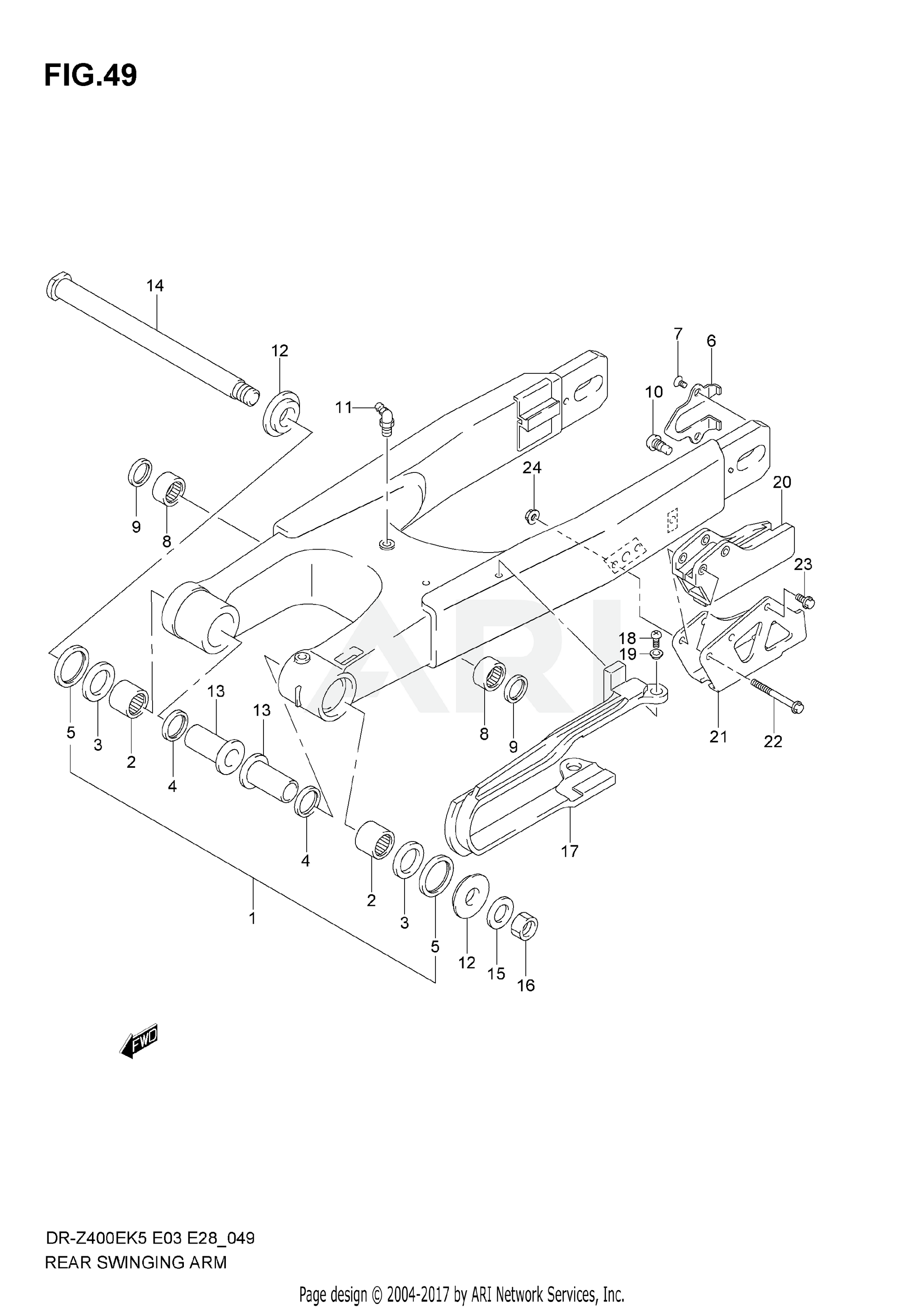 REAR SWINGING ARM