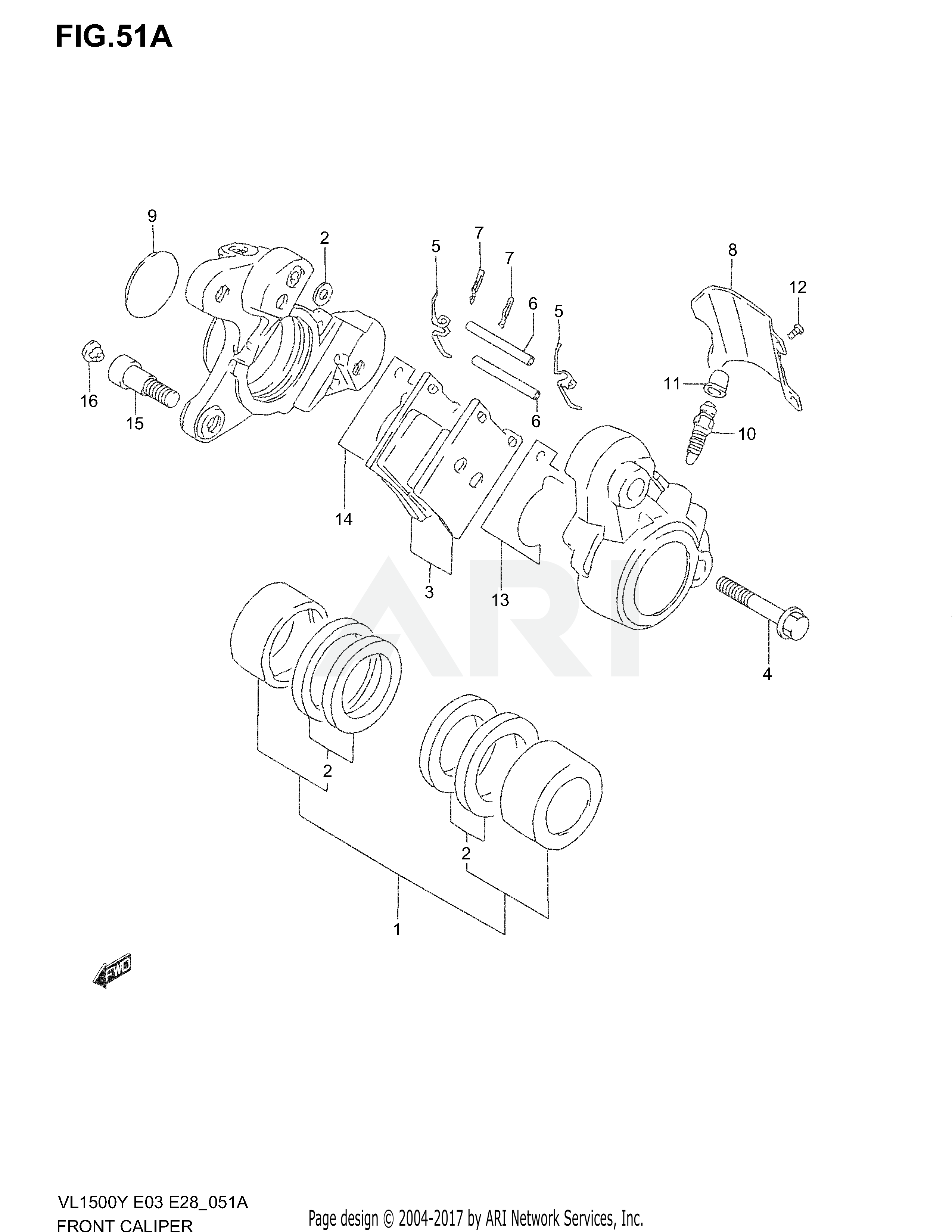 FRONT CALIPER (MODEL X/Y/K1)