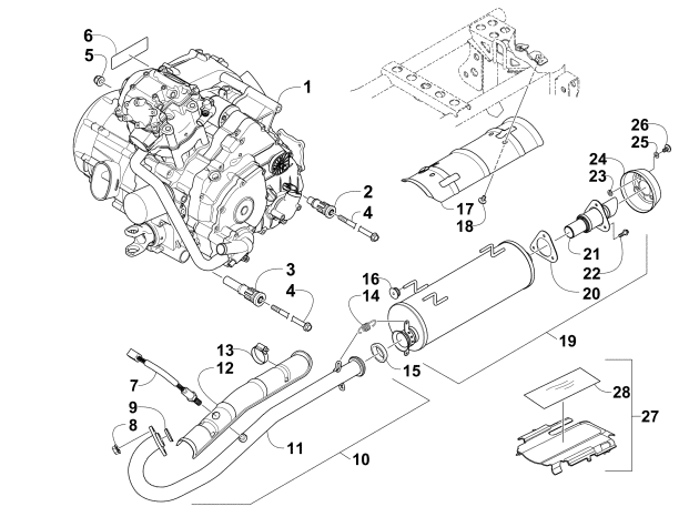 ENGINE AND EXHAUST