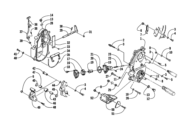 DROPCASE AND CHAIN TENSION ASSEMBLY (ESR)