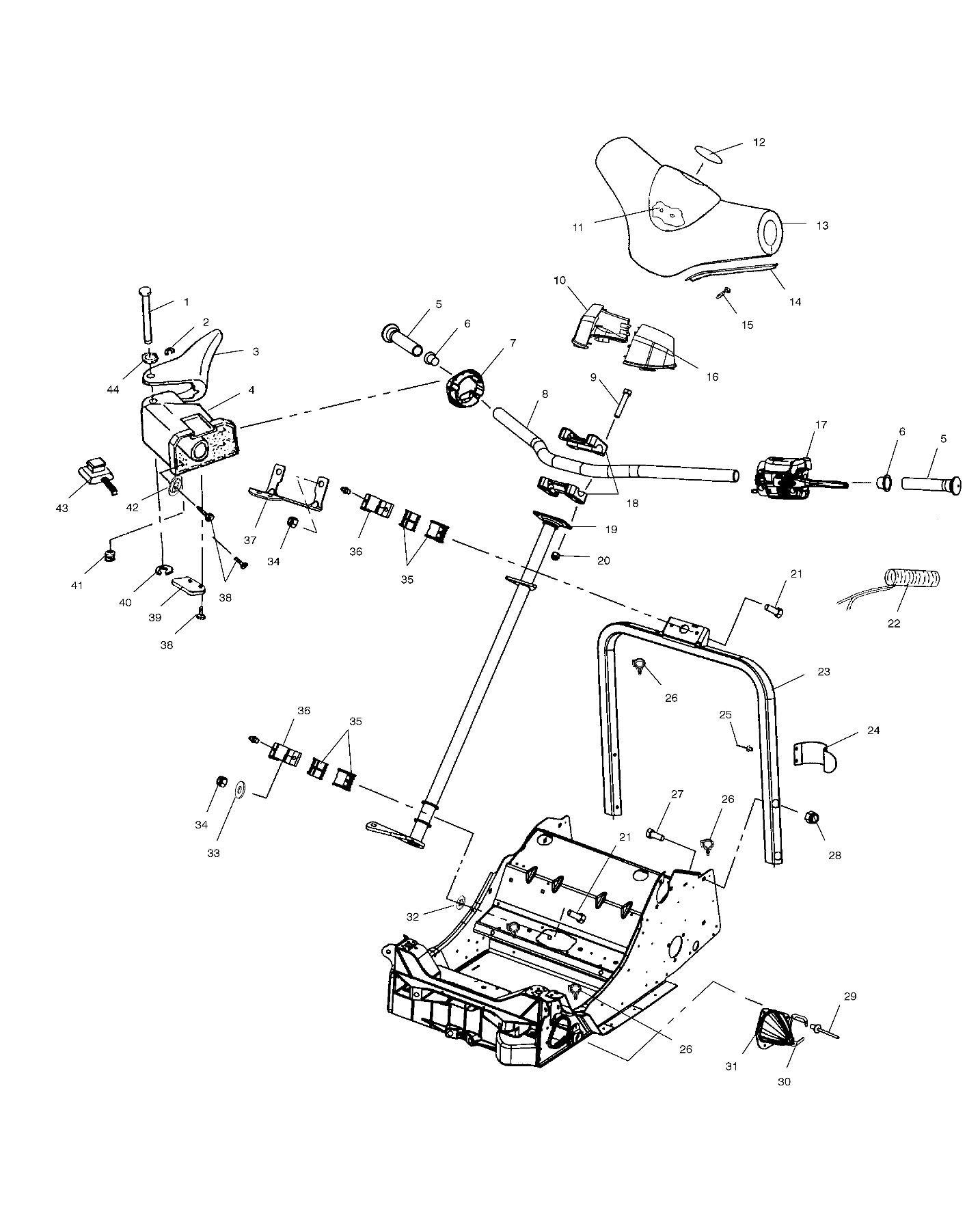 STEERING/HANDLEBAR - S03NT7CS/S03NT8CS (4978117811B03)