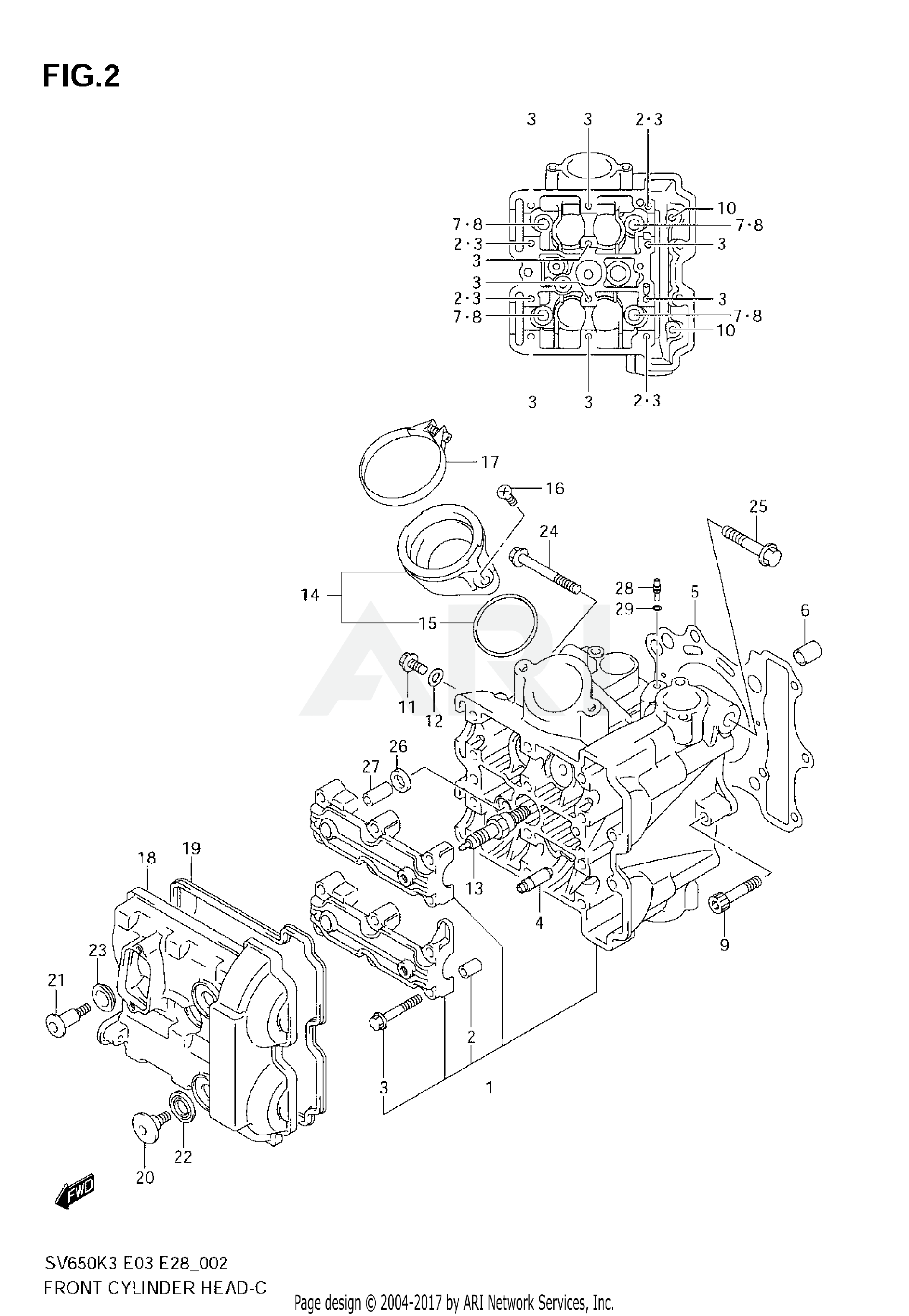 FRONT CYLINDER HEAD (MODEL K3/K4/K5/K6)