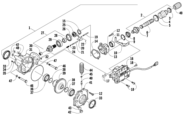 FRONT DRIVE GEARCASE ASSEMBLY