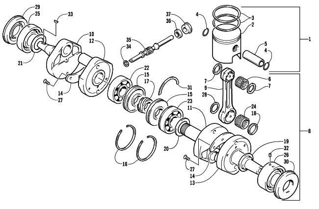 PISTON AND CRANKSHAFT