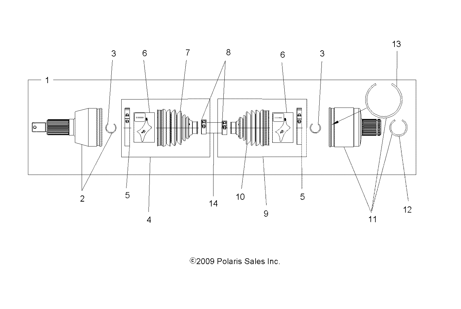 DRIVE TRAIN, DRIVE SHAFT, REAR - A19SVA85BG (49ATVSHAFTDRIVERR1332642)