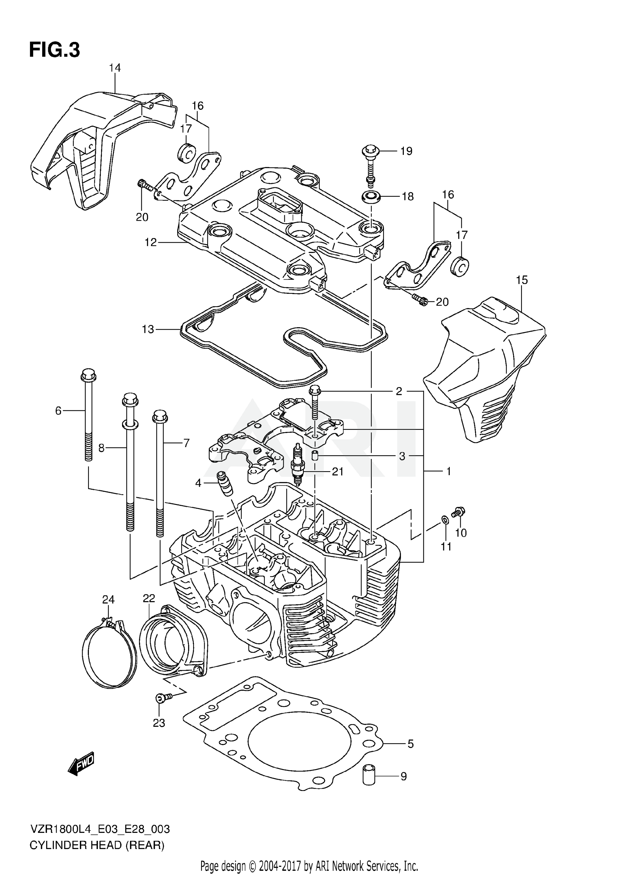 CYLINDER HEAD (REAR)