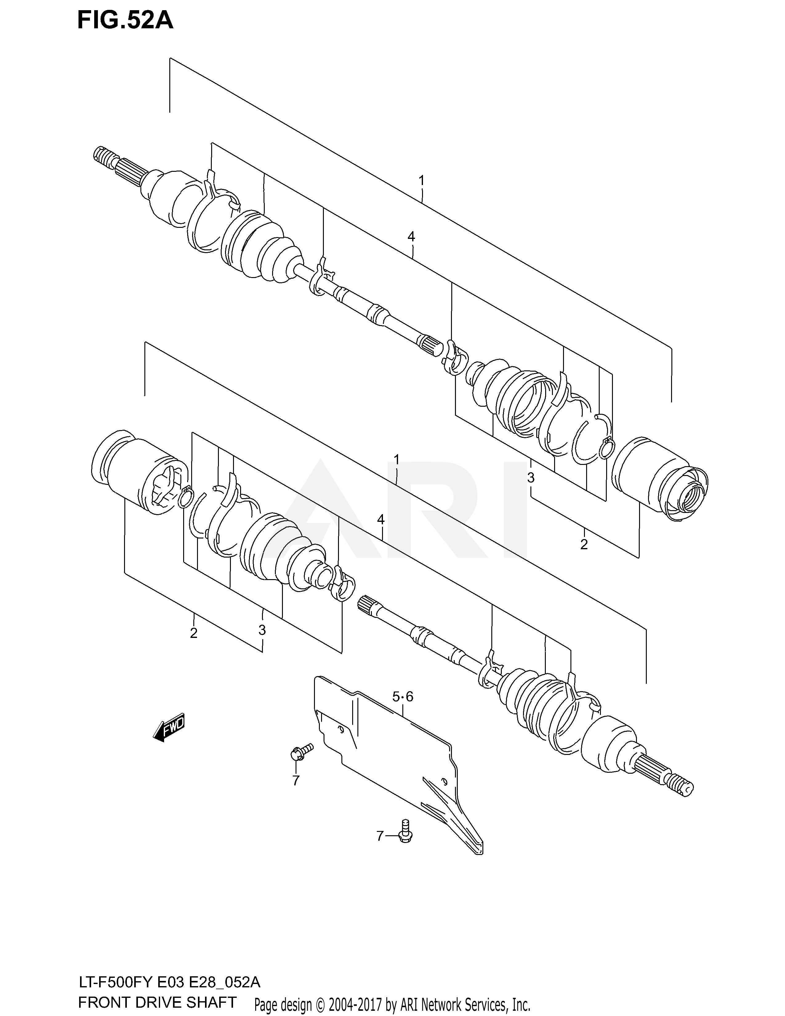 FRONT DRIVE SHAFT (MODEL Y)