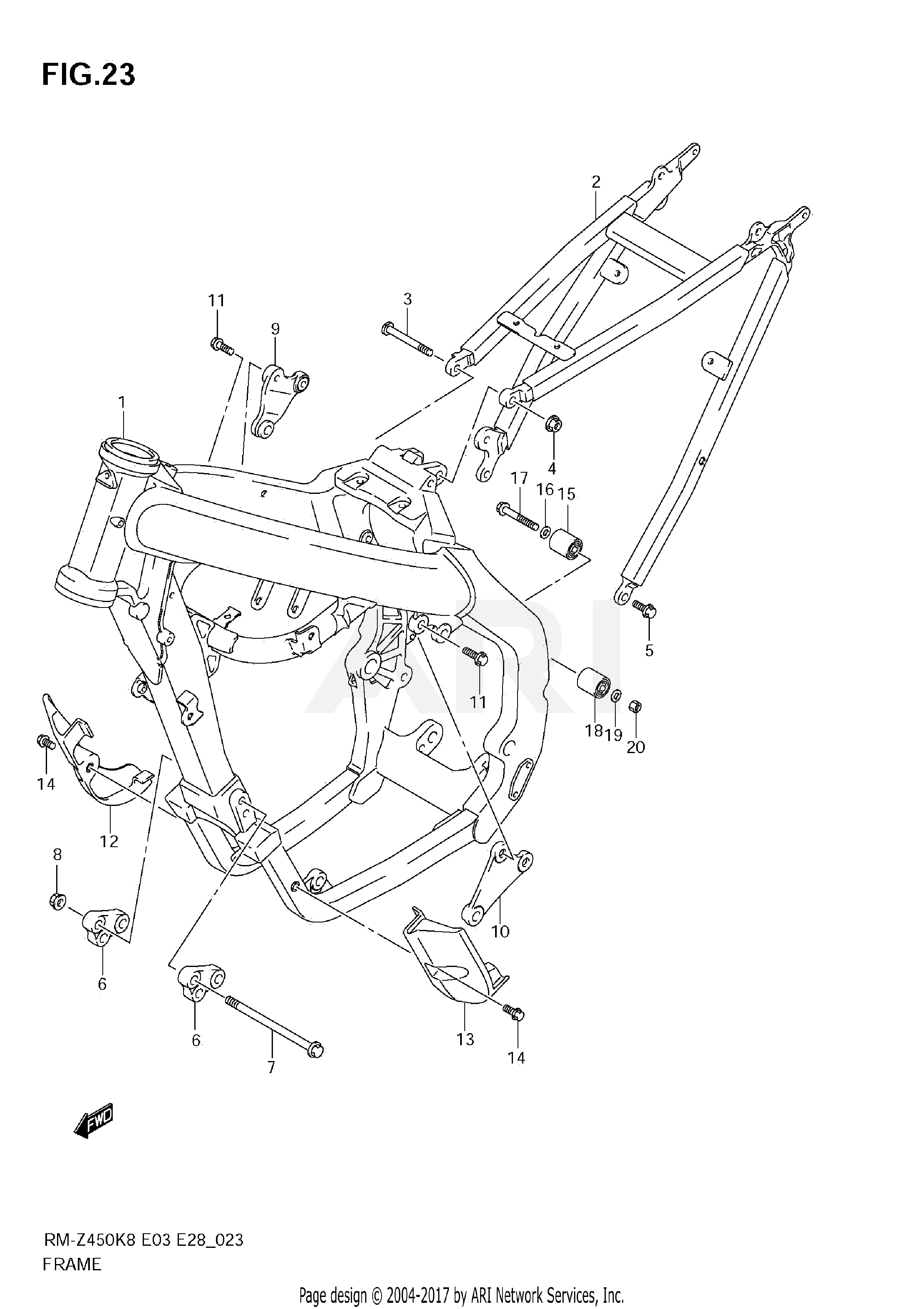 FRAME (RM-Z450 K8/K9)