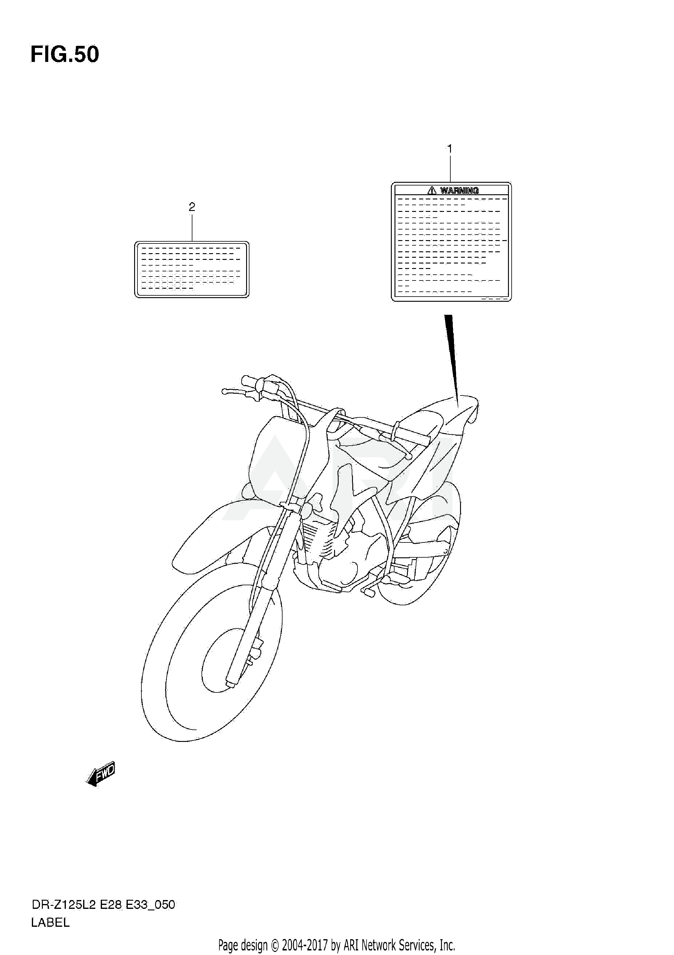 LABEL (DR-Z125 E33)